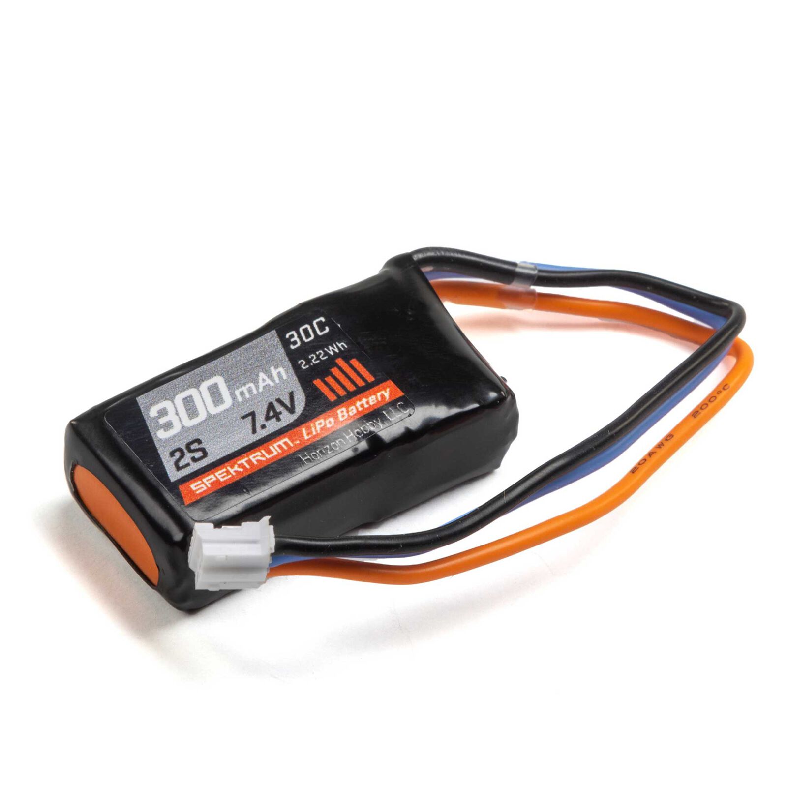 SPEKTRUM 300mAh 2S 7.4V 30C LiPo Battery ; PH Connecteur