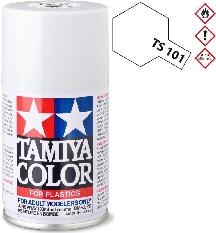 TAMIYA TS-101 Base White (Topcoat) glossy plastic spray 100ml