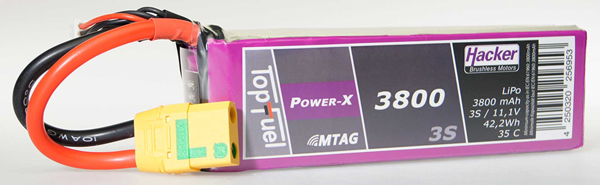 HACKER TopFuel LiPo 35C Power-X 3800mAh 3S 11,1V MTAG