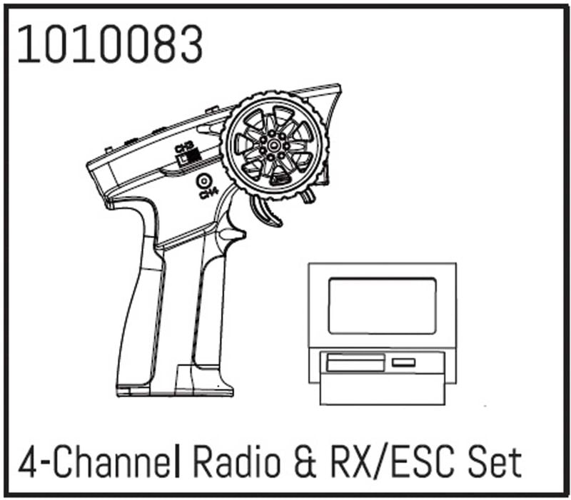 ABSIMA 4-Channel Radio & RX/ESC Set