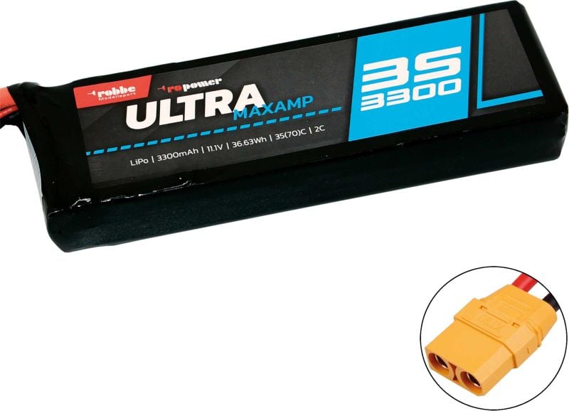 Robbe Modellsport RO-POWER ULTRA MAXAMP 3300MAH 11,1 VOLT 3S 35(70)C LIPO AKKU