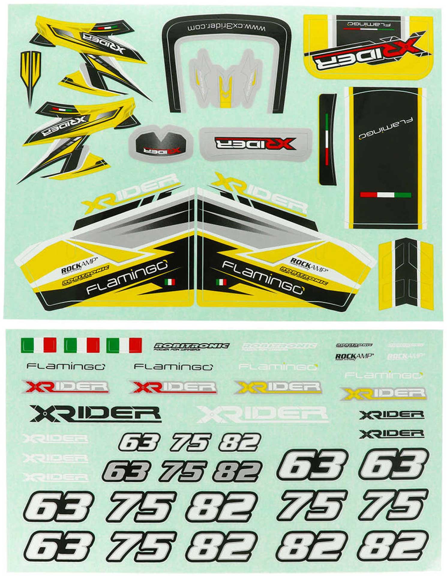 X-RIDER AUTOCOLLANTS JAUNE