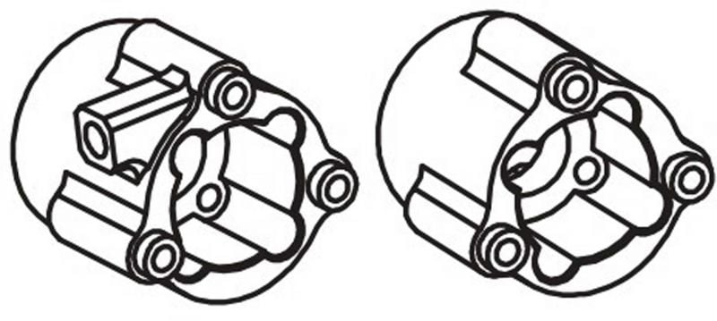 ABSIMA CNC Alu. Adaptateur d'essieu arrière G/D - Yucatan