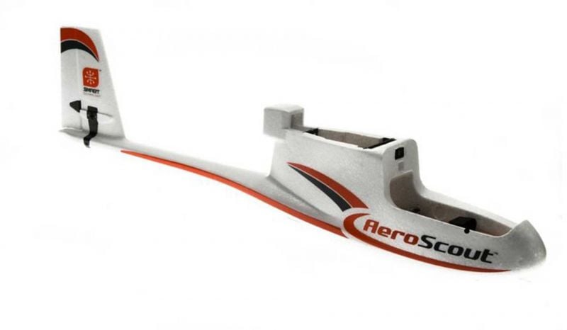 HOBBYZONE Fuselage with Elevator/Rudder Servos: AeroScout