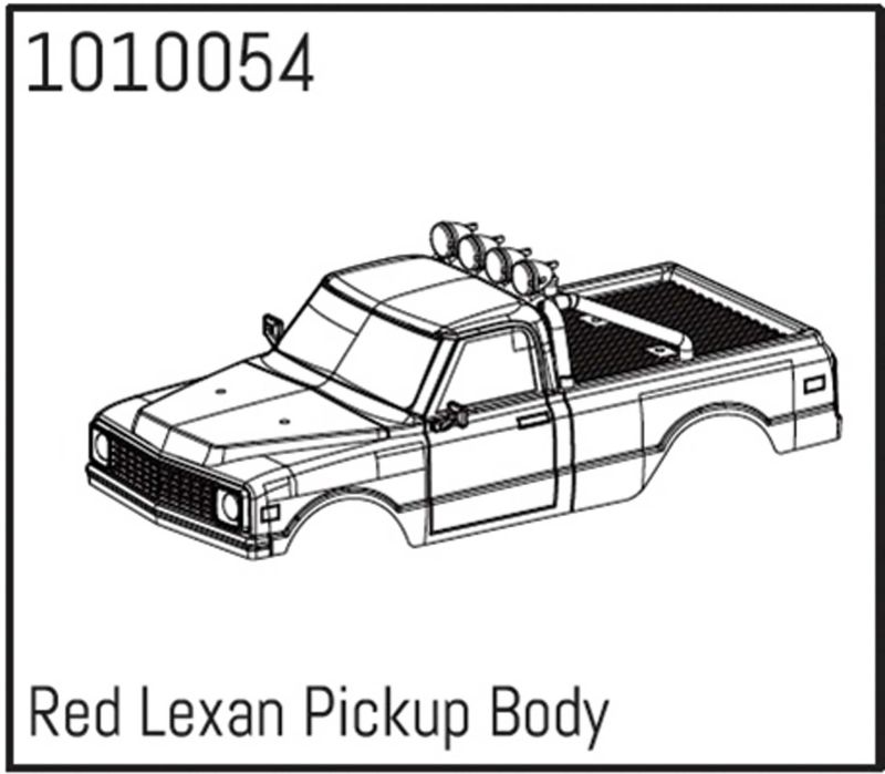 ABSIMA Carrosserie de Pickup en Lexan rouge