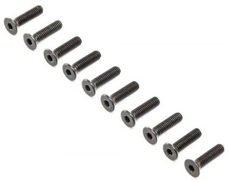 LOSI Flachkopfschrauben, Stahl, M4 x 16mm, schwarz oxidiert (10)