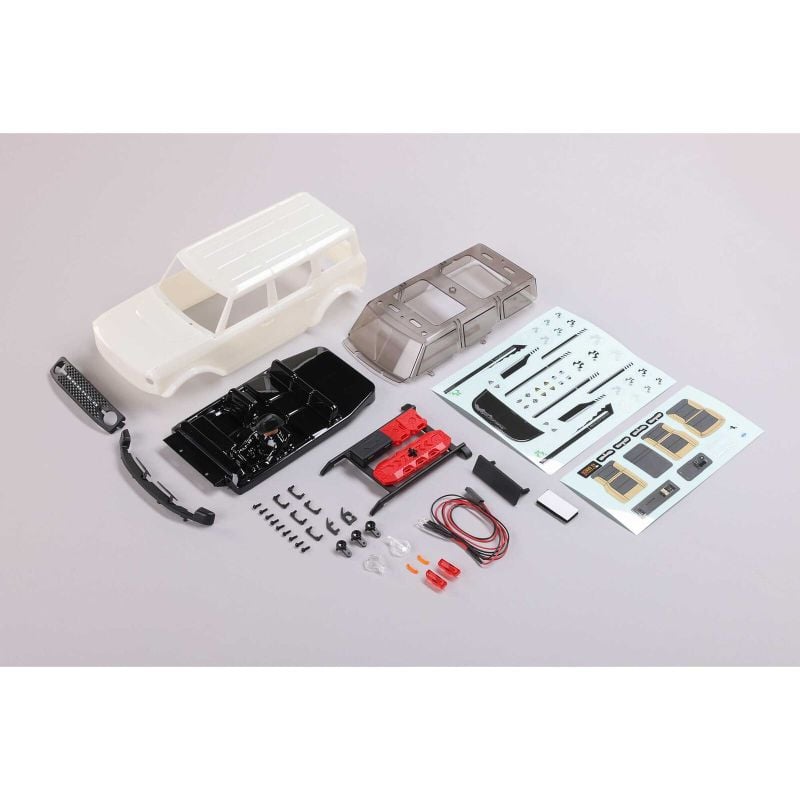 AXIAL Ford Bronco Body, White: SCX24