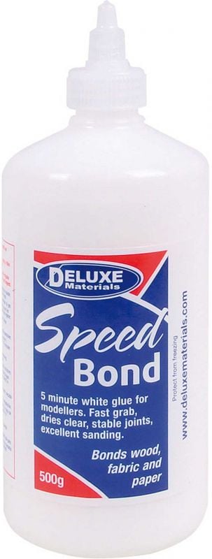 DELUXE SPEEDBOND 500G colle blanche 5 minutes pour bois etc., colle à bois