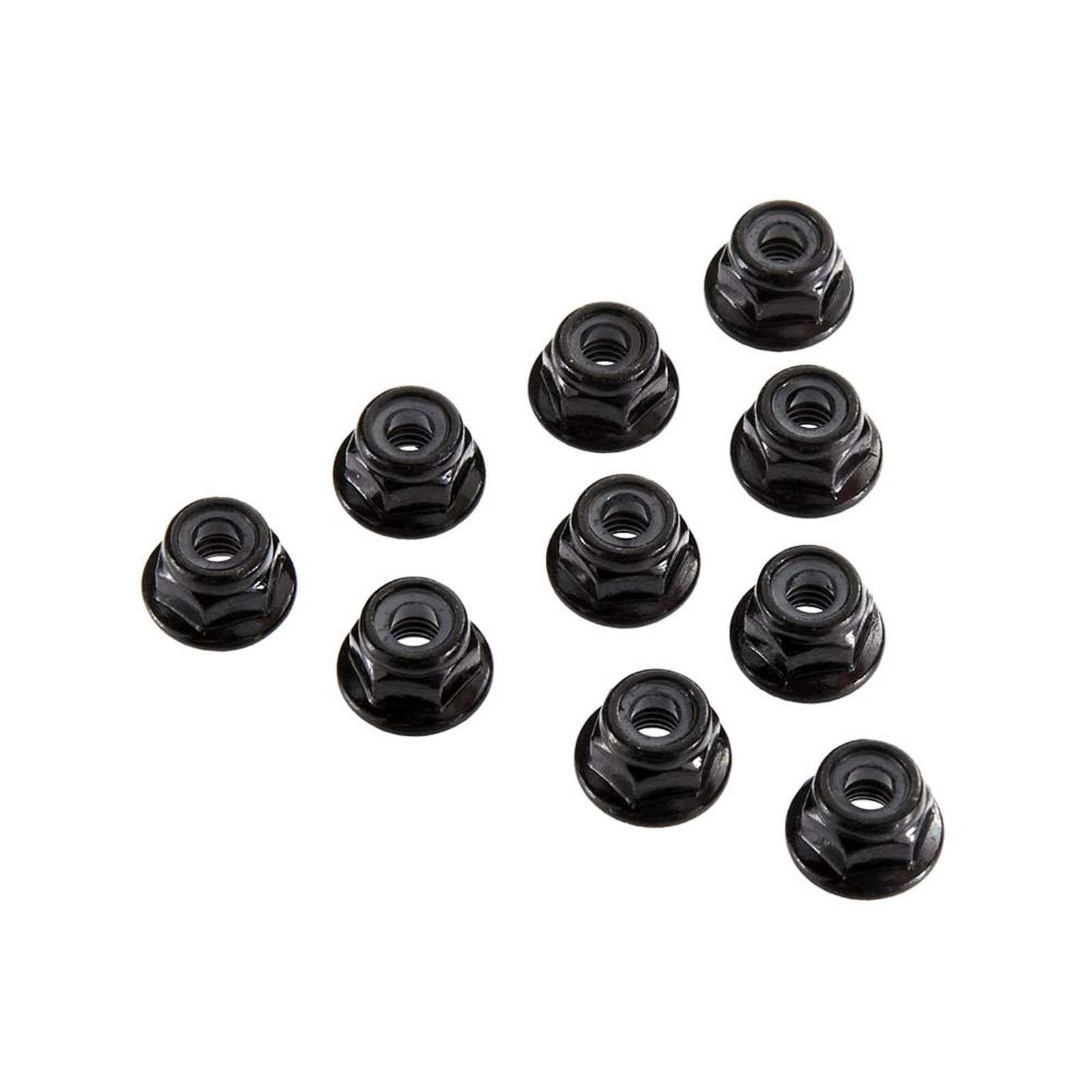 AXIAL AX31250 Serrated Nylon Lock Nut Black 4mm (10)