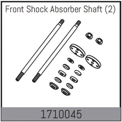 Absima Mamba 7 : Tiges de piston avant (2 pcs.)