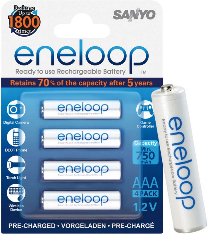 PANASONIC ENELOOP MICRO AAA 800 MAH 1,2 VOLT 4STK.