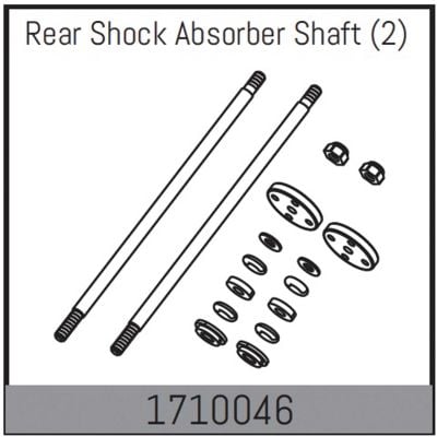 Absima Mamba 7 : Tiges de piston arrière (2 pcs.)