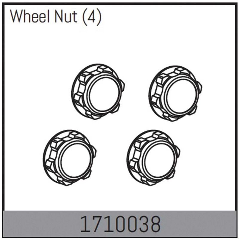 Absima Mamba 7 : écrou de roue (4 pcs.)