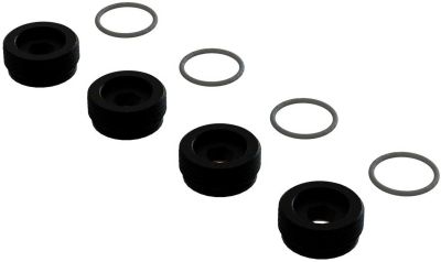 ARRMA Aluminum Front Hub Nut Black Inc. O-Rings (4)