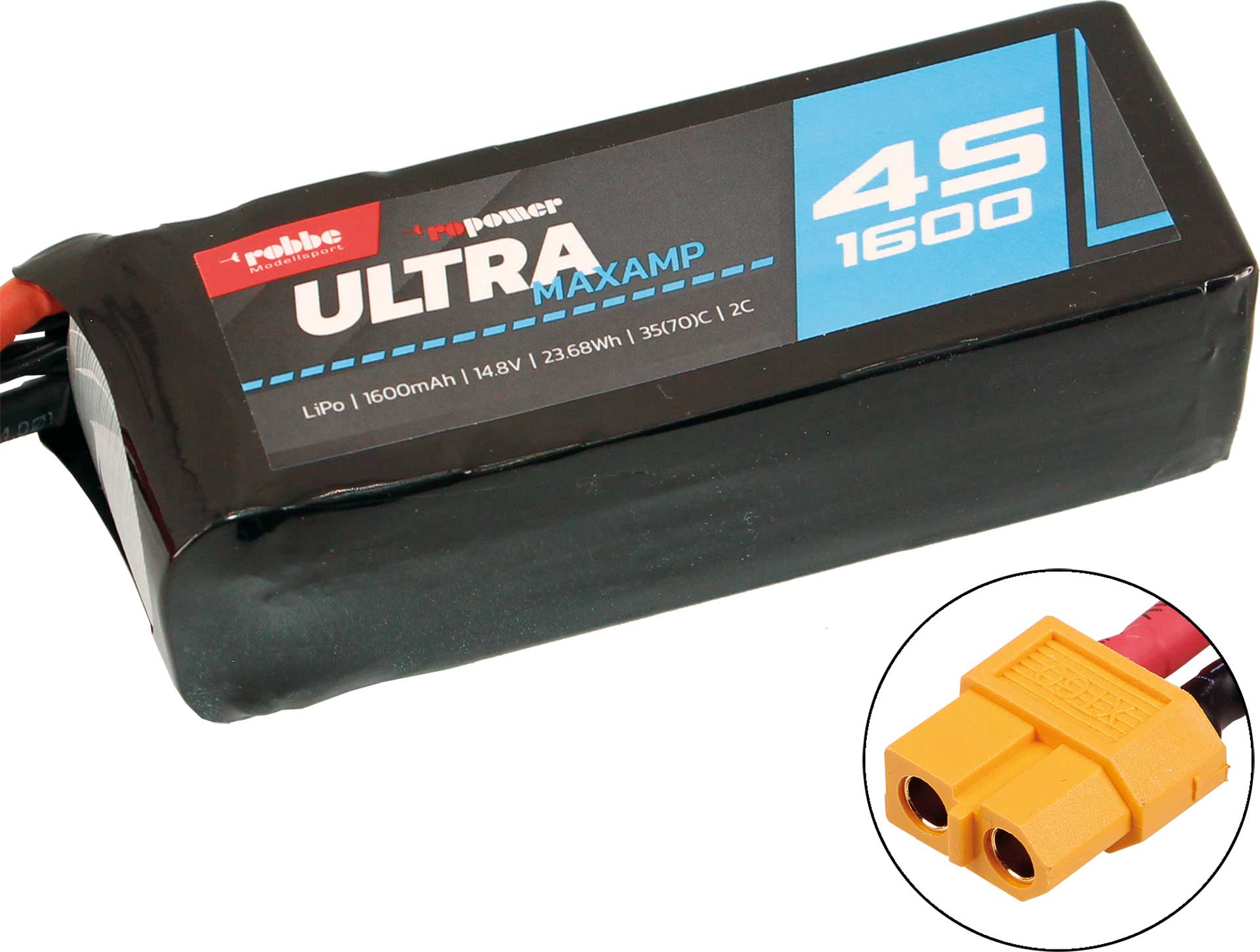 Robbe Modellsport RO-POWER ULTRA MAXAMP 1600MAH 14,8 VOLT 4S 35(70)C LIPO AKKU