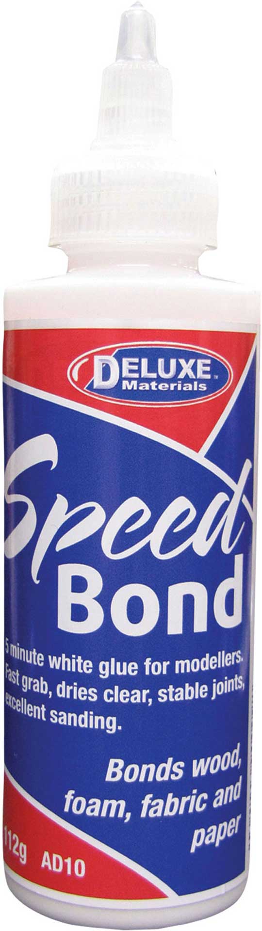 DELUXE SPEEDBOND 112G colle blanche 5 minutes pour bois etc., colle à bois