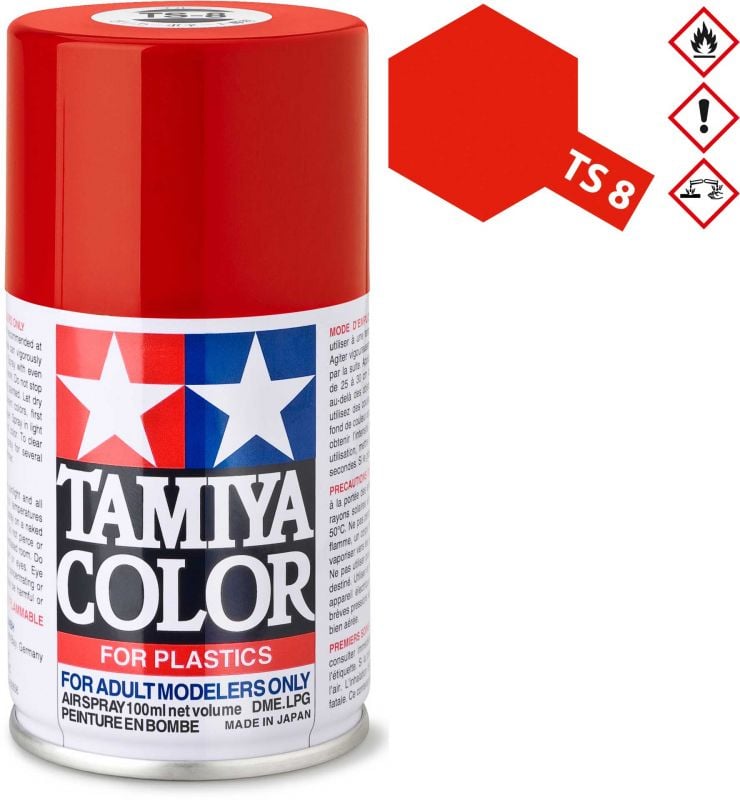 TAMIYA TS-8 Italienisch Rot glänzend Kunststoff Spray 100ml