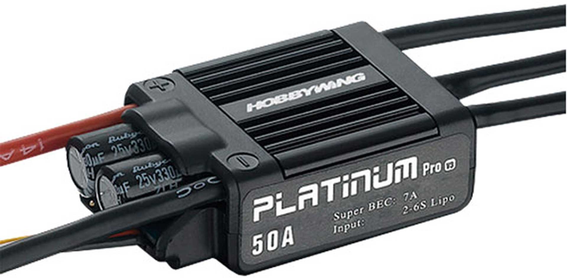 HOBBYWING PLATINUM 50A V3 BRUSHLESS REGLER