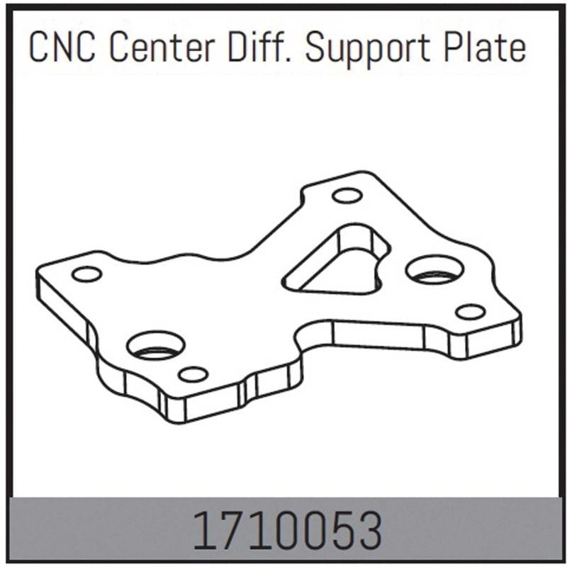 Absima Mamba 7 : CNC plaque de support p. Différentiel central