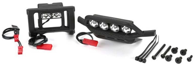 TRAXXAS LED LICHT-SET KOMPLETT (MIT BUMPER V/H + BEC Y-KABEL) FÜR 2WD BANDIT / 2WD RUSTLER