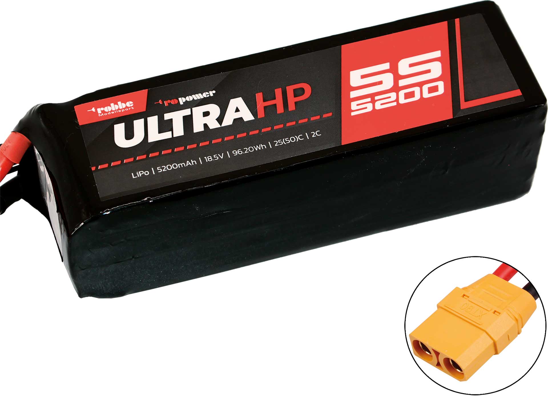 Robbe Modellsport RO-POWER ULTRA HP 5200MAH 18,5 VOLT 5S 25(50)C LIPO AKKU XT-90